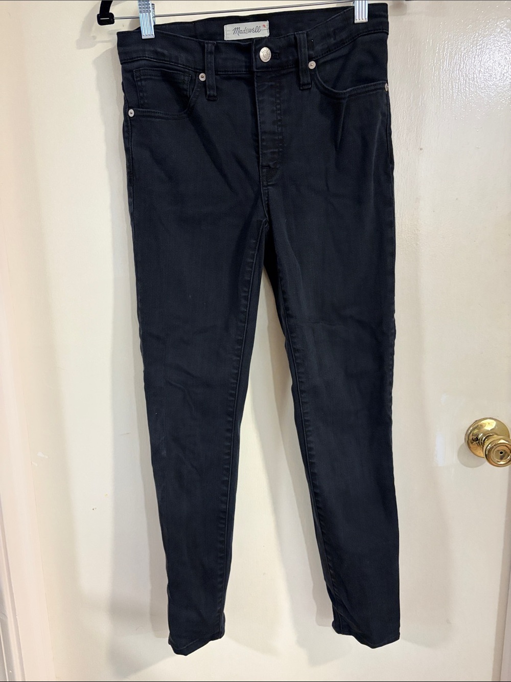 Madewell Black Skinny High-Rise Jeans 9” skinny high rise